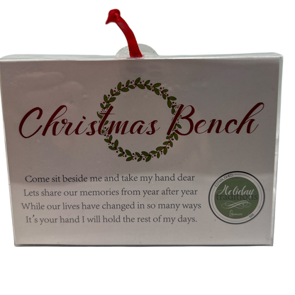 Adorno navideño para banco con corona