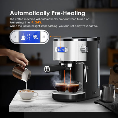 Cafetera 2 en 1 para café expreso y capuchino automático CM8054