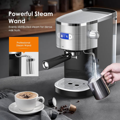 Cafetera 2 en 1 para café expreso y capuchino automático CM8054