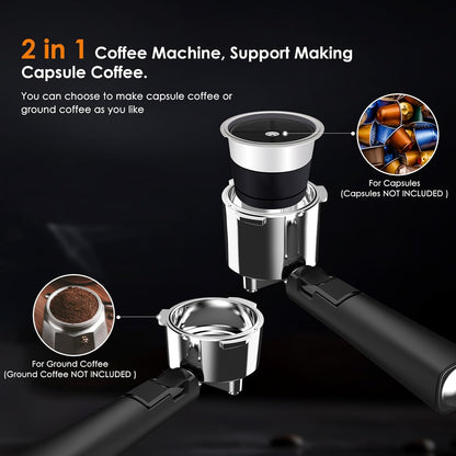 Cafetera 2 en 1 para café expreso y capuchino automático CM8054