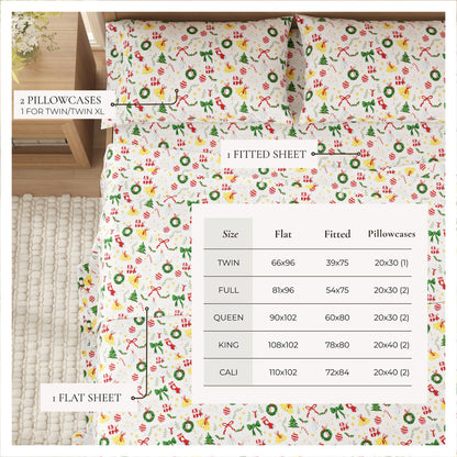 Soft and Plush Turkish Cotton Christmas Sheets