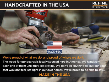 Wide Paddle Board serving and cutting board by Refine Kitchenware, handcrafted in the USA on Tampa Home & Garden Store
