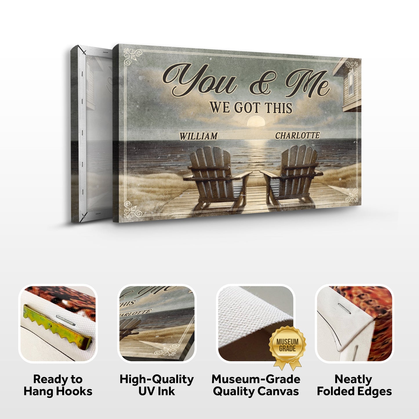 Ranch House canvas sign You & Me We Got This with William & Charlotte Tailored Canvases on Tampa Home & Garden Store