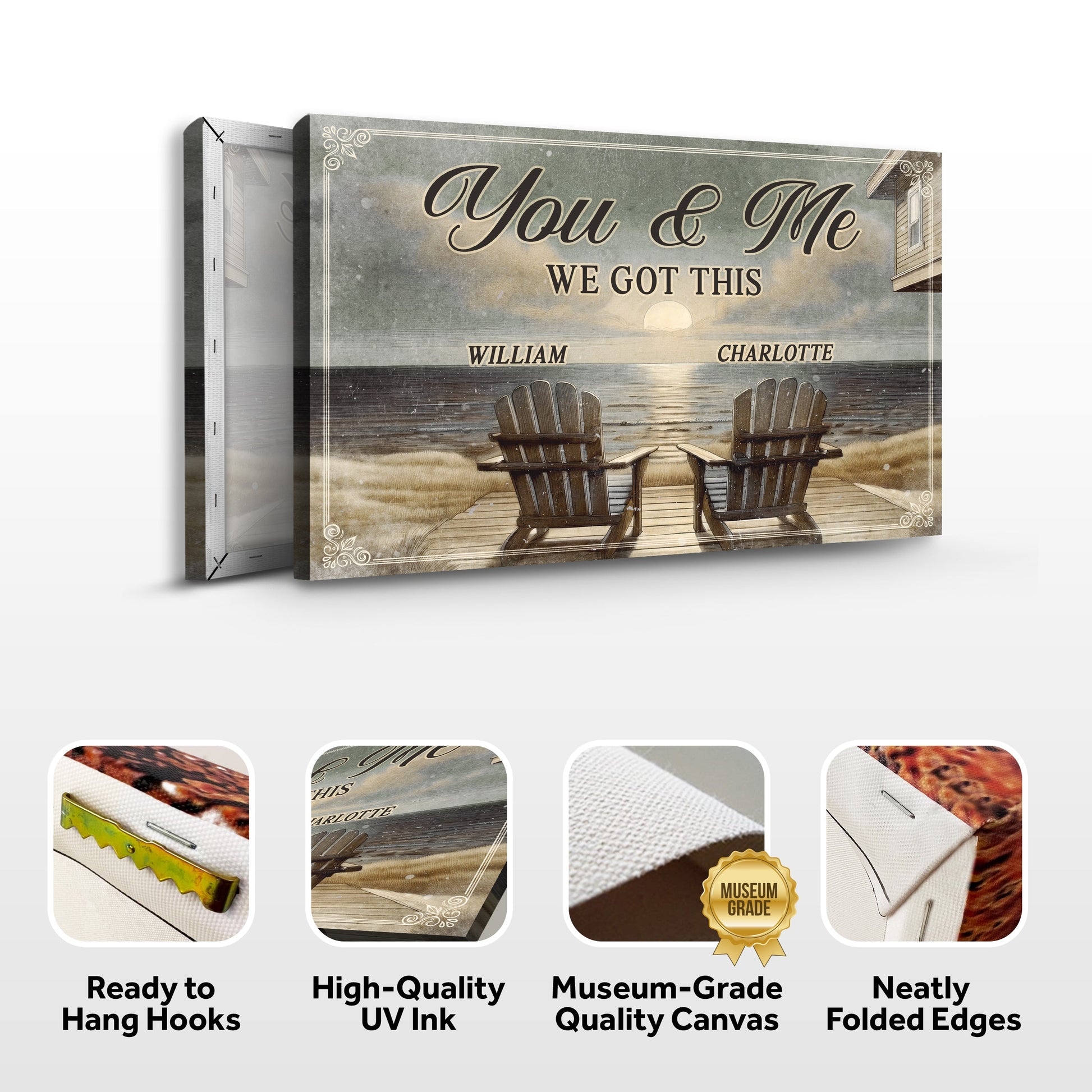 Ranch House canvas sign You & Me We Got This with William & Charlotte Tailored Canvases on Tampa Home & Garden Store