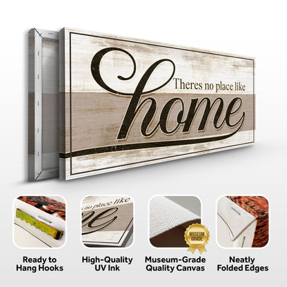 Canvas No Place Like Home Sign II by Tailored Canvases, rustic woodgrain craft canvas on Tampa Home & Garden Store