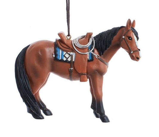 Western Horse Ornament - Dark Brown - Tampa Home & Garden Store