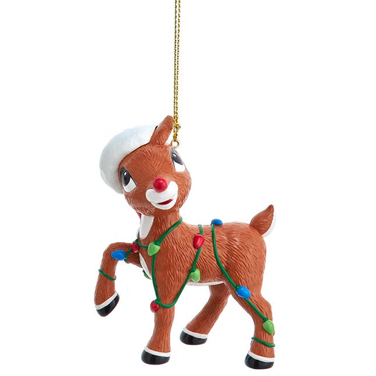Rudolph Wrapped in Lights Ornament - Tampa Home & Garden Store
