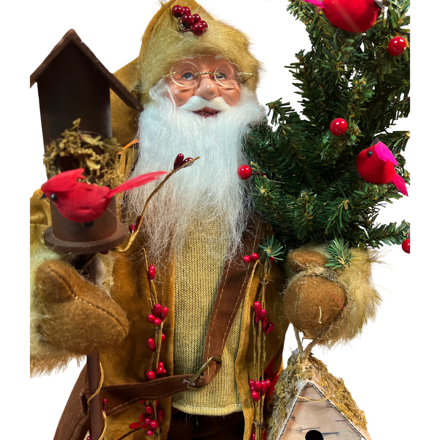 Cardenal y bayas de Papá Noel - 20"