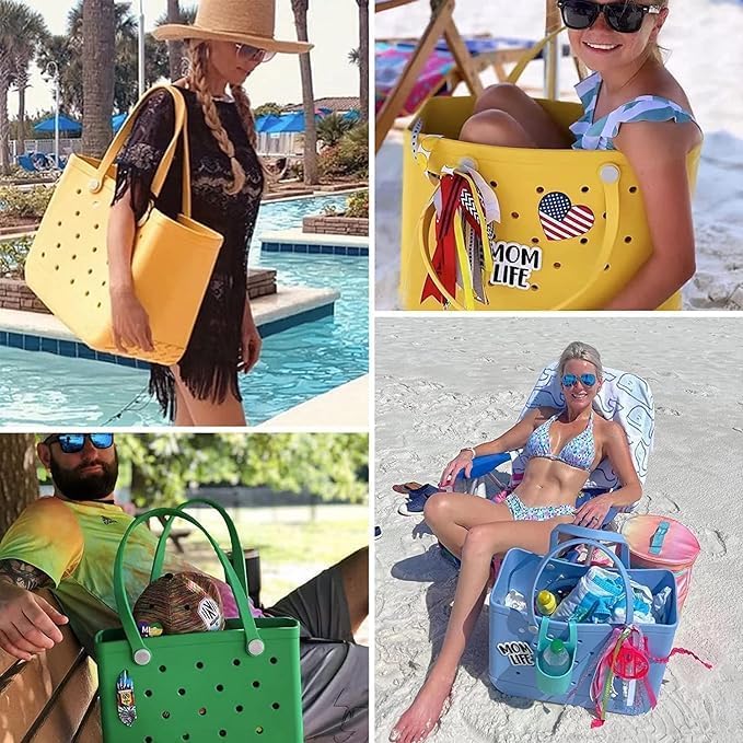 Waterproof EVA Beach Tote Bag Large Sandproof Washable Travel Carryall
