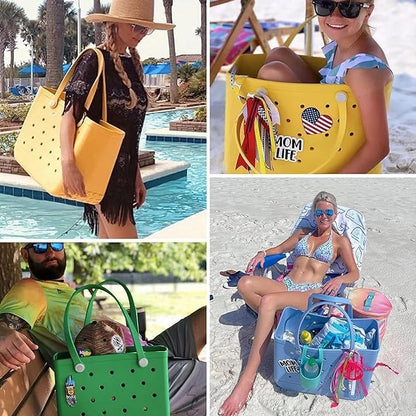 Waterproof EVA Beach Tote Bag Large Sandproof Washable Travel Carryall