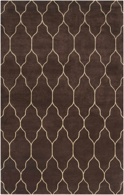 Evant Area Carpet rug brown with cream trellis pattern Boutique Rugs clearance on Tampa Home & Garden Store