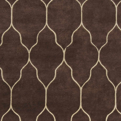 Evant Area Carpet brown with cream trellis pattern Boutique Rugs on Tampa Home & Garden Store