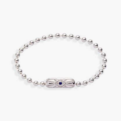 Evil Eye Barrel Closure Bracelet Sapphire Crystal