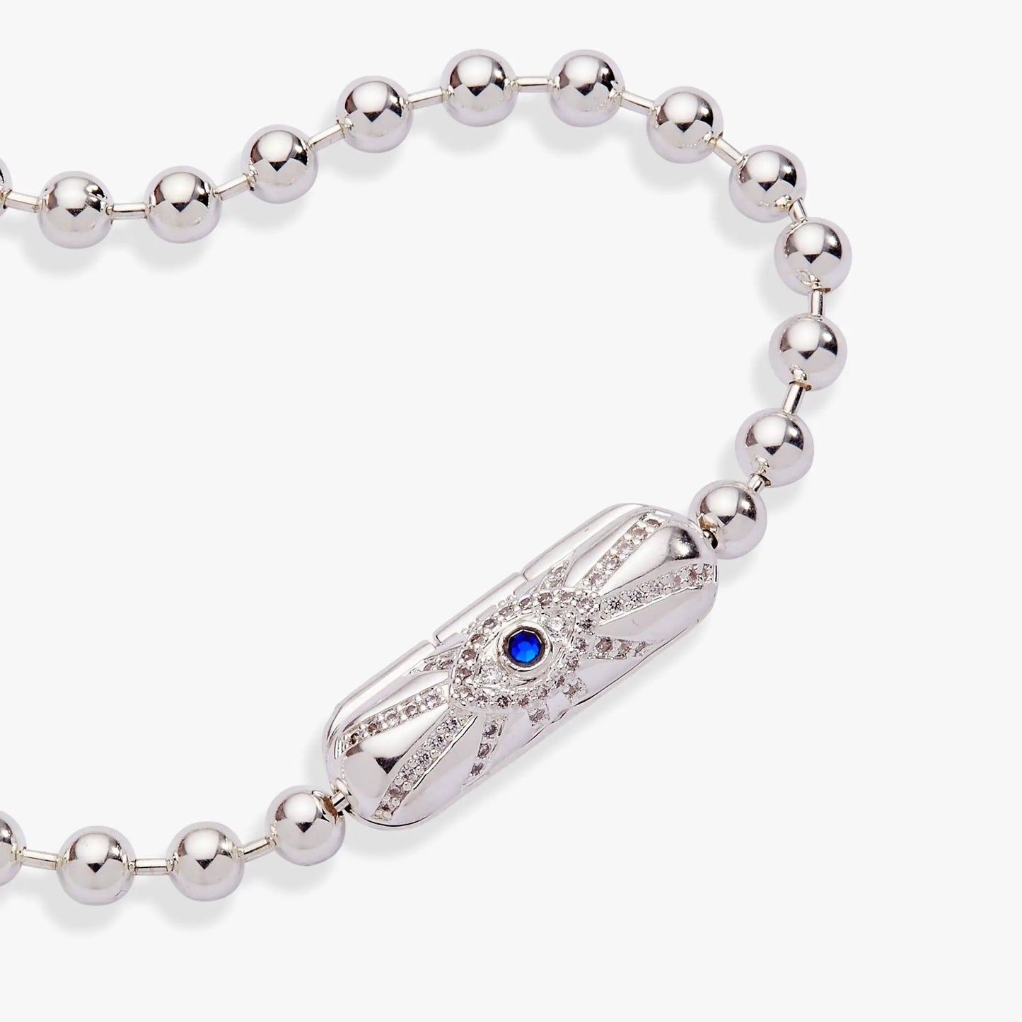 Evil Eye Barrel Closure Bracelet Sapphire Crystal