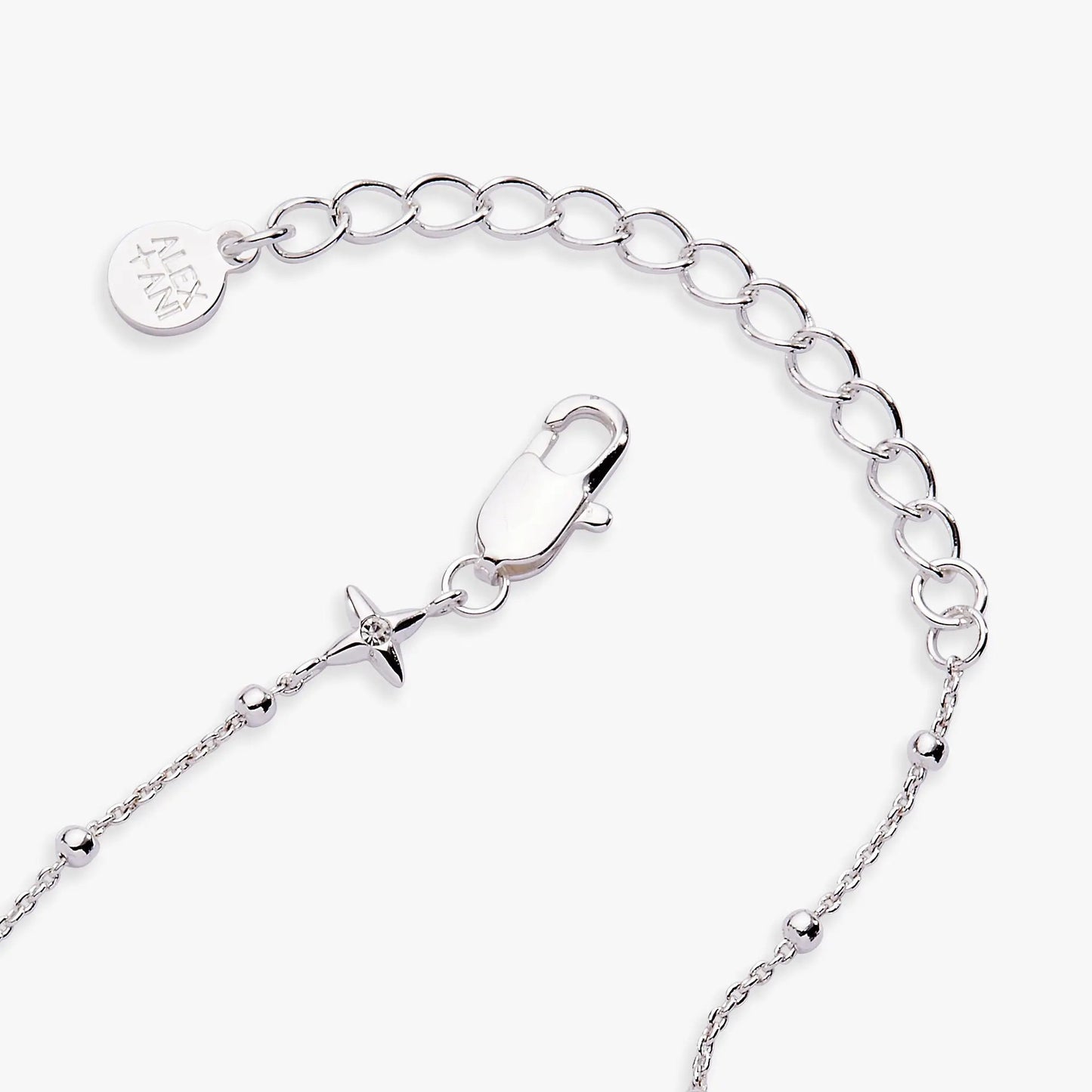 Evil Eye Inline Bracelet with Silver Plated Beads