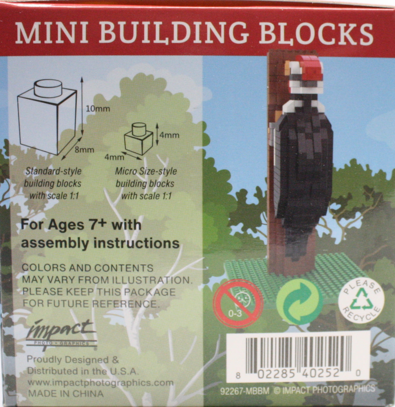 Minibloques de construcción - Pájaro carpintero