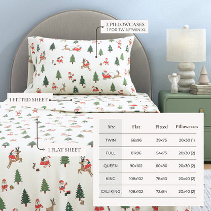 Soft and Plush Turkish Cotton Christmas Sheets