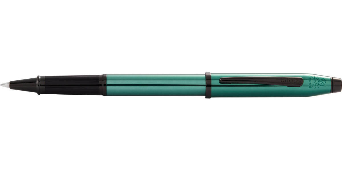 A.T. Cross Century II translucent green lacquer rollerball pen with black grip and clip on Tampa Home & Garden Store