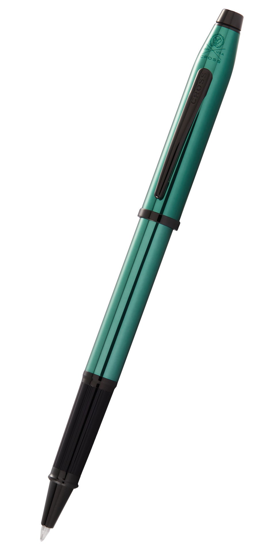 Cross Century II translucent green lacquer rollerball pen with black cap and clip on Tampa Home & Garden Store