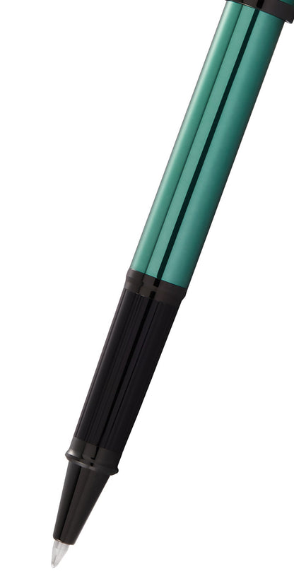 Cross Century II translucent green lacquer rollerball pen with black grip on Tampa Home & Garden Store