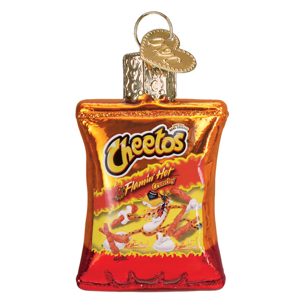 Adorno de cristal con forma de mini Cheetos de gomitas