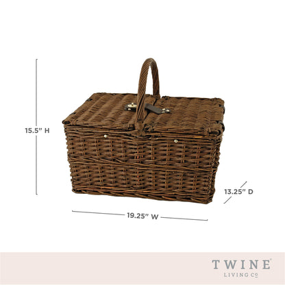 Cape Cod Wicker Picnic Basket and shakers