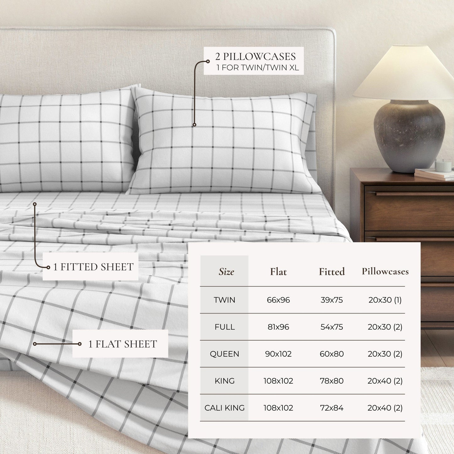 Luxurious and Soft Turkish Cotton Flannel Sheet
