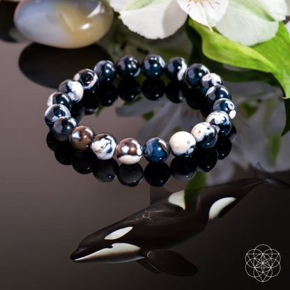 Pulsera exótica de ágata orca de sanación profunda
