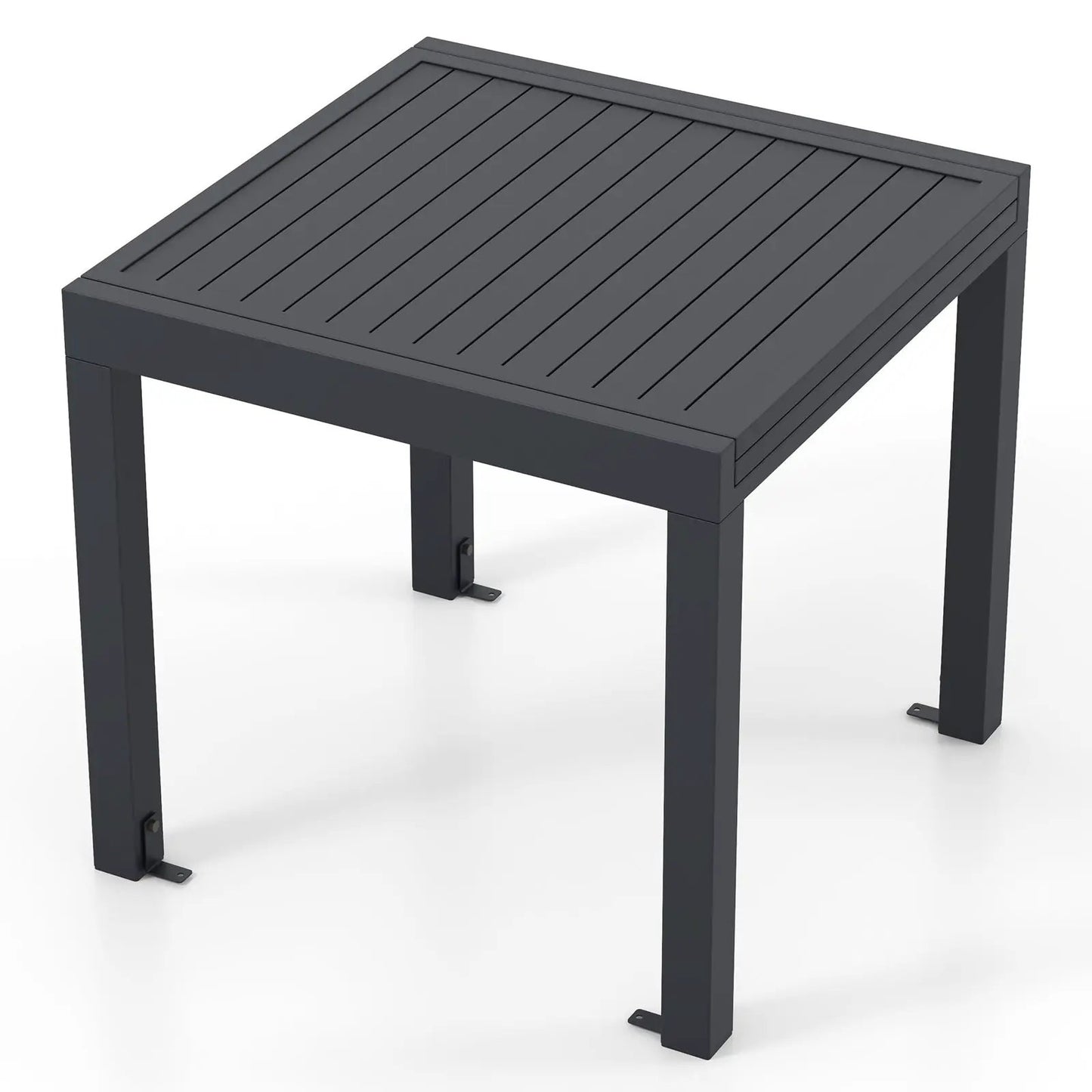 Expandable Patio Table for 4-6 Guests Aluminum