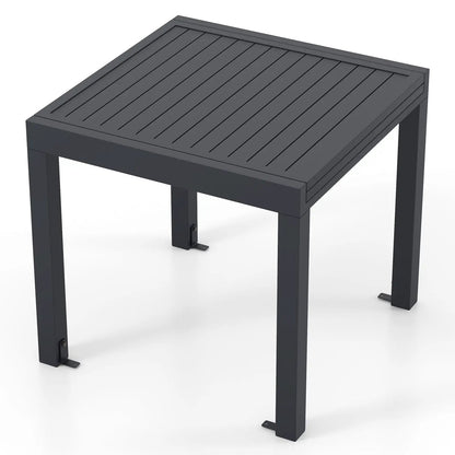 Expandable Patio Table for 4-6 Guests Aluminum