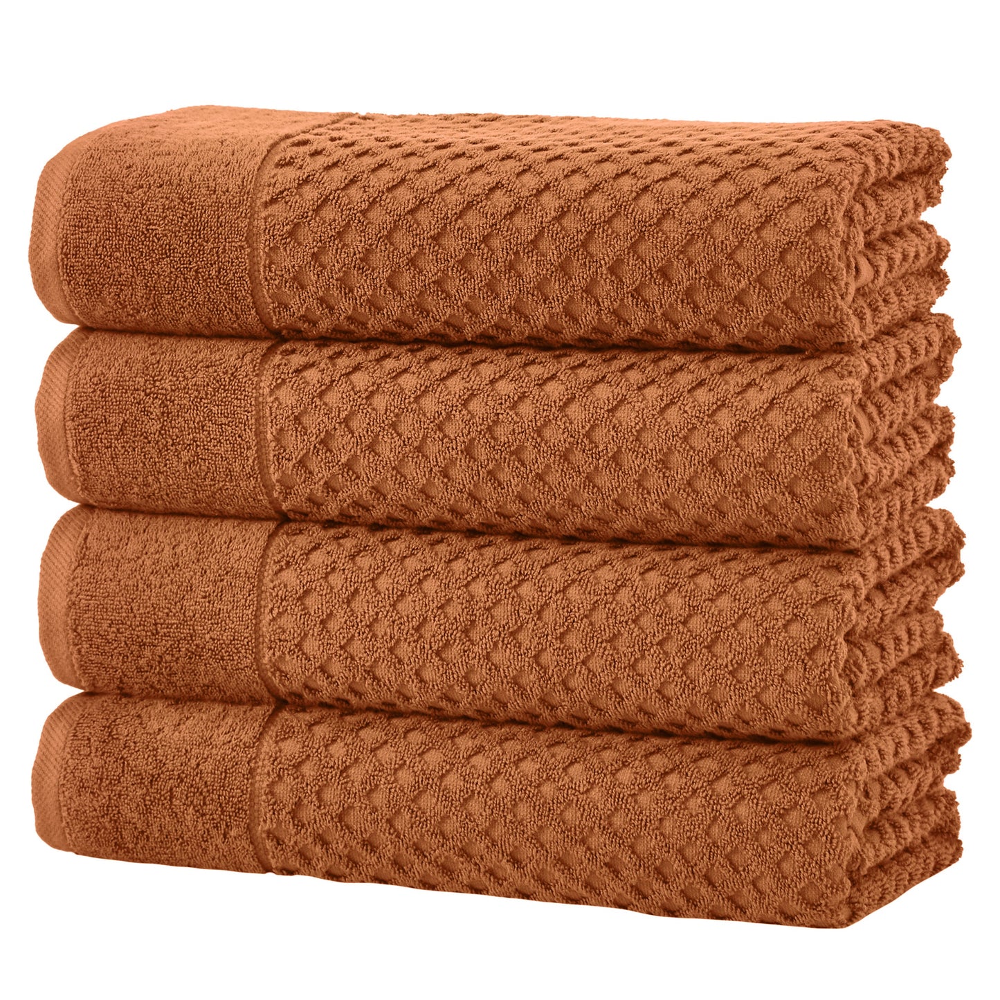 Cotton Diamond Waffle Weave Bath Towel Set