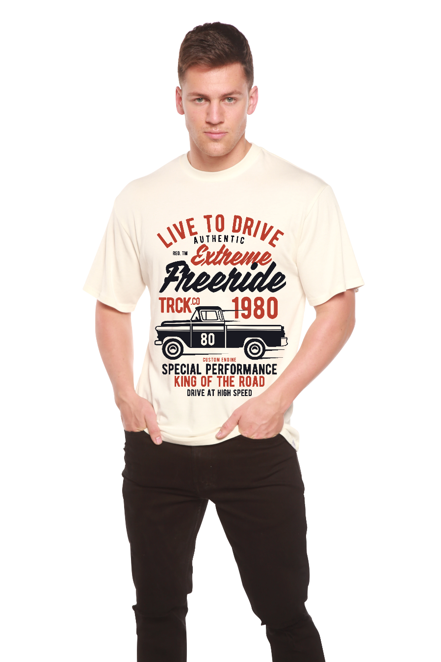 Extreme Freeride men's bamboo viscose/organic cotton short sleeve tee cream Spun Bamboo on Tampa Home & Garden Store