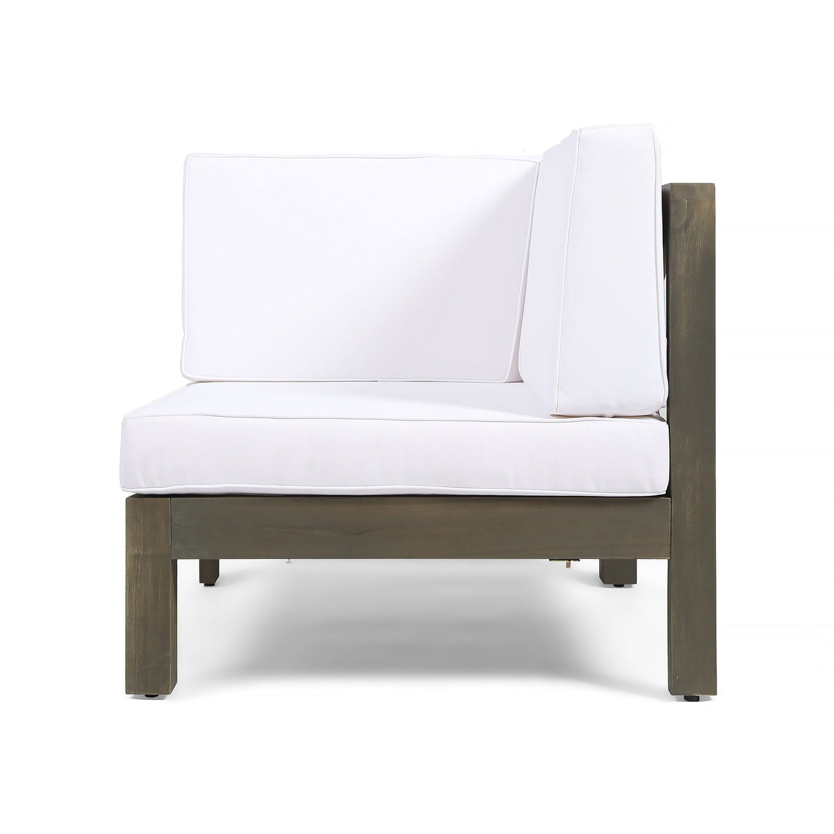 Brava X-Back 2-Seater loveseat by HouseOfZazla with white cushions and dark wood frame on Tampa Home & Garden Store