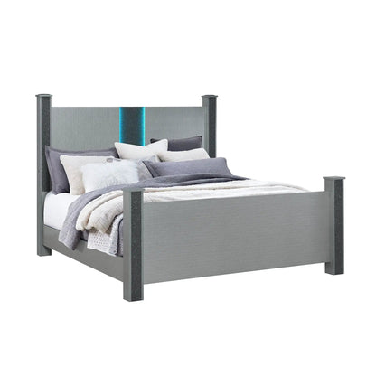 Lorenzo Bed with Speakers and Glitter Detailing