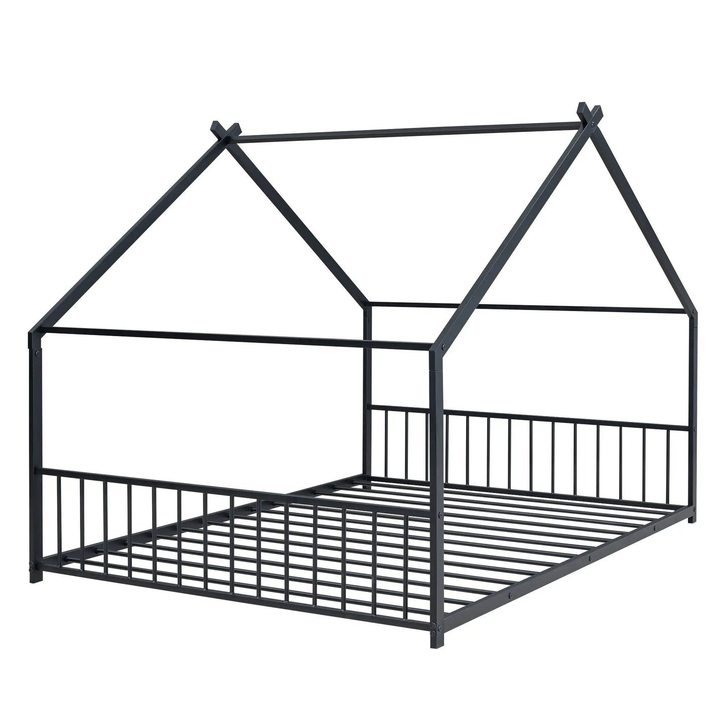Metal house bed canopy frame in black steel by Unique Piece Furniture on Tampa Home & Garden Store