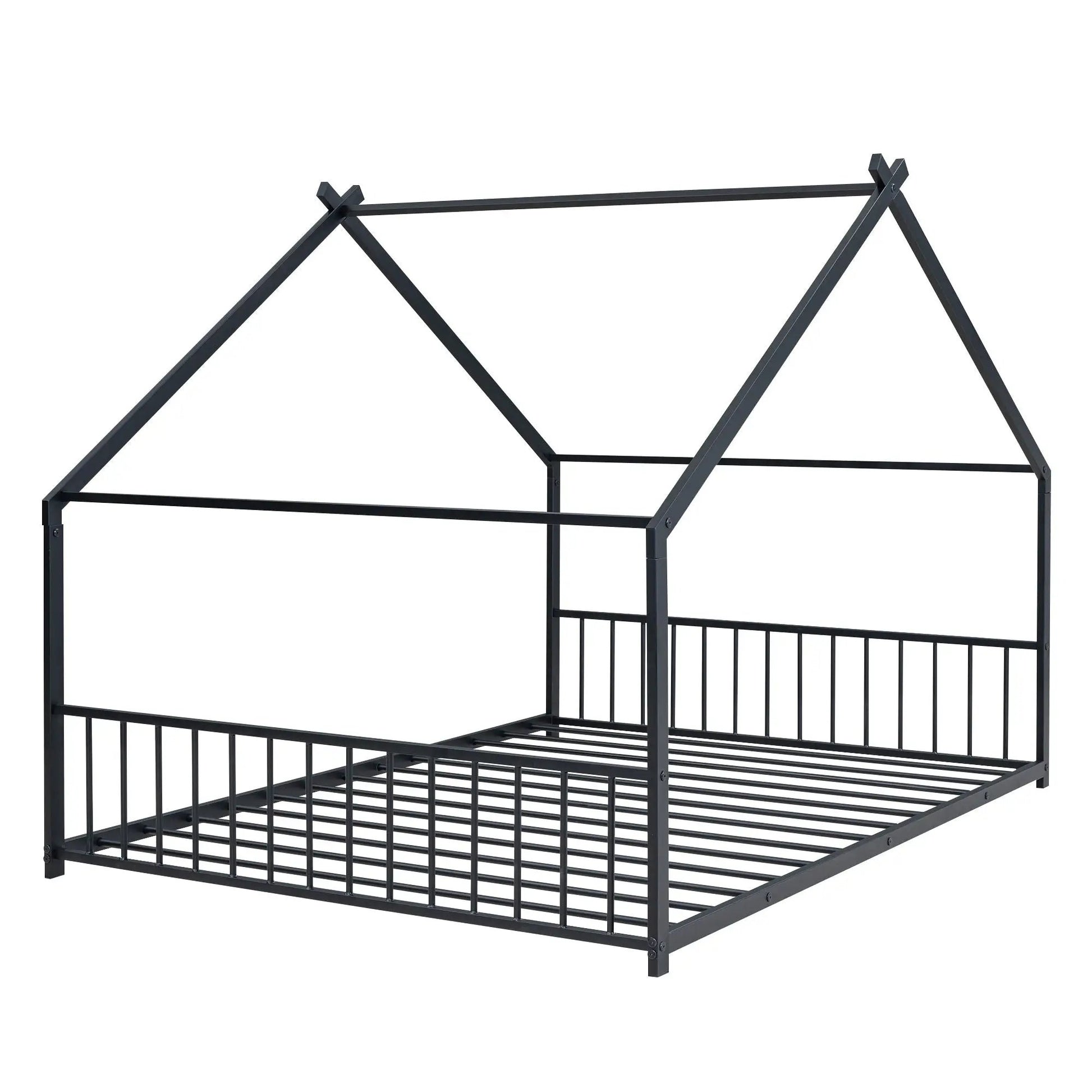 Metal house bed canopy frame in black steel by Unique Piece Furniture on Tampa Home & Garden Store