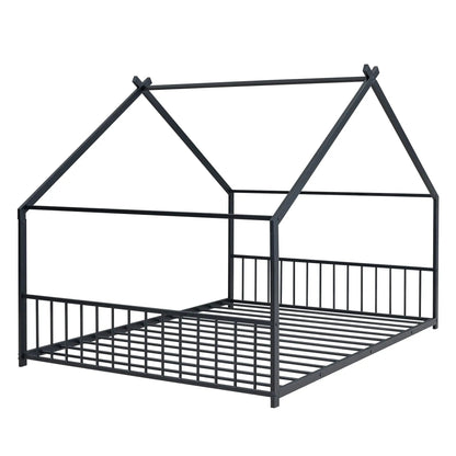 Metal house bed canopy frame in black steel by Unique Piece Furniture on Tampa Home & Garden Store
