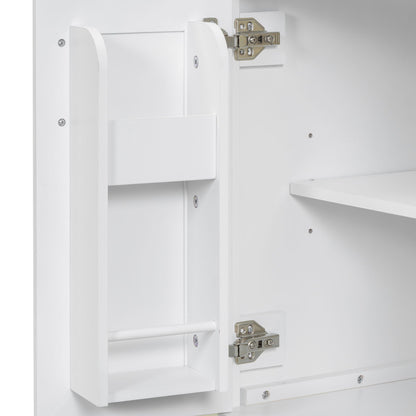 Modern white bathroom vanity with soft-close cabinet and visible hinge, HouseOfZazla on Tampa Home & Garden Store