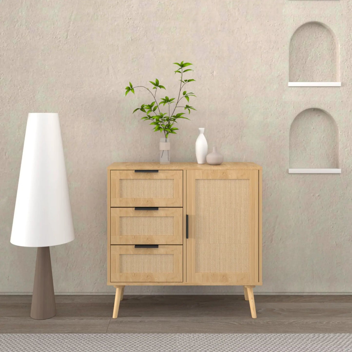 Dresser With Drawers and Adjustable Shelf
