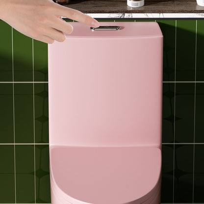 Pink 1-piece toilet with Tornado Flush and Dual Flush, ADA-height by HouseOfZazla on Tampa Home & Garden Store