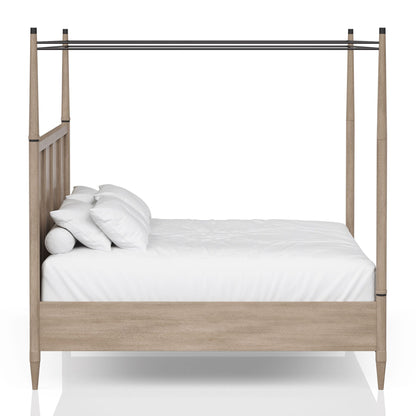 Transitional Canopy Bed And Warm Sand Finish
