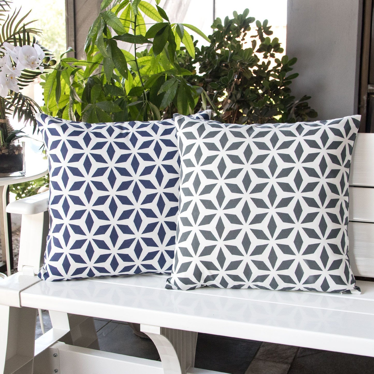 Crystal Burst Indoor and Outdoor Accent Pillow