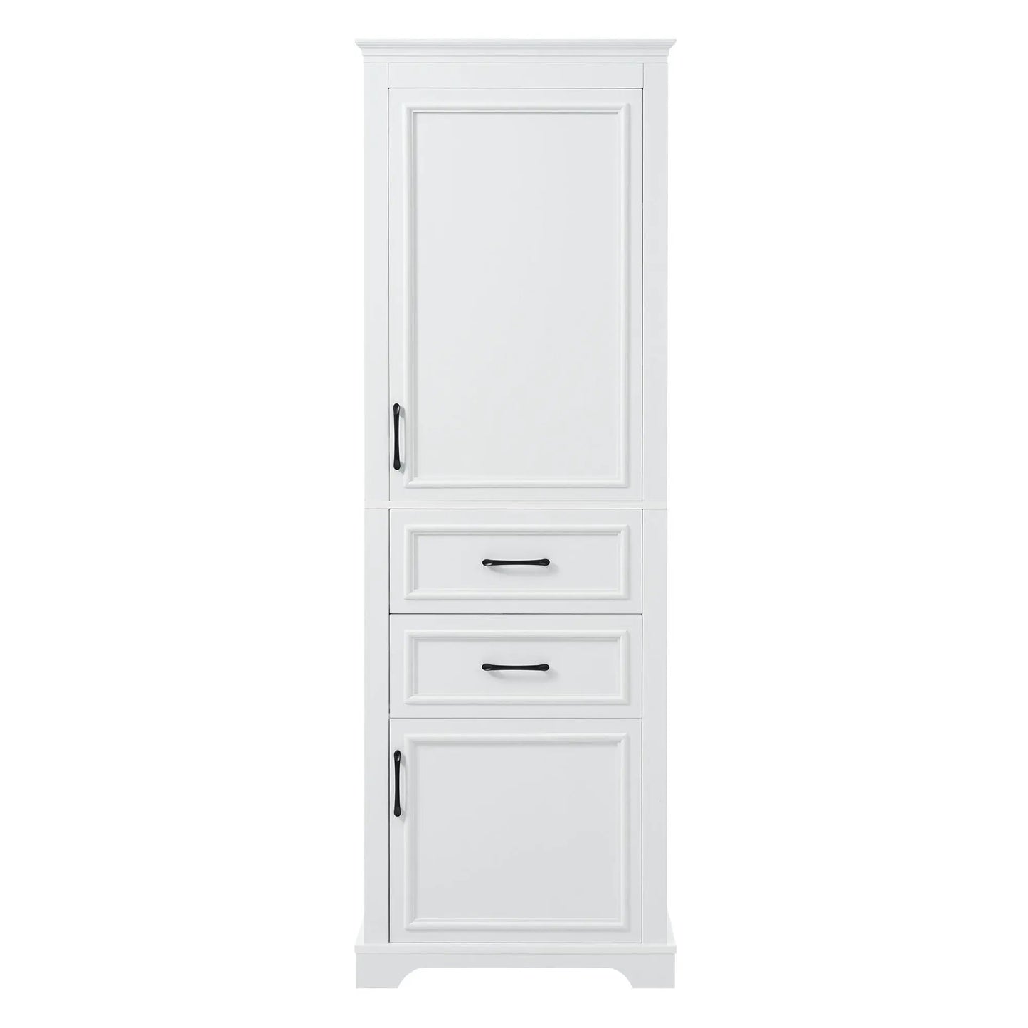 White freestanding linen cabinet with damping hinge door Unique Piece Furniture on Tampa Home & Garden Store