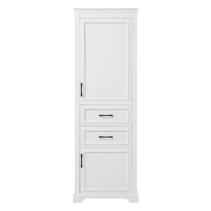 White freestanding linen cabinet with damping hinge door Unique Piece Furniture on Tampa Home & Garden Store