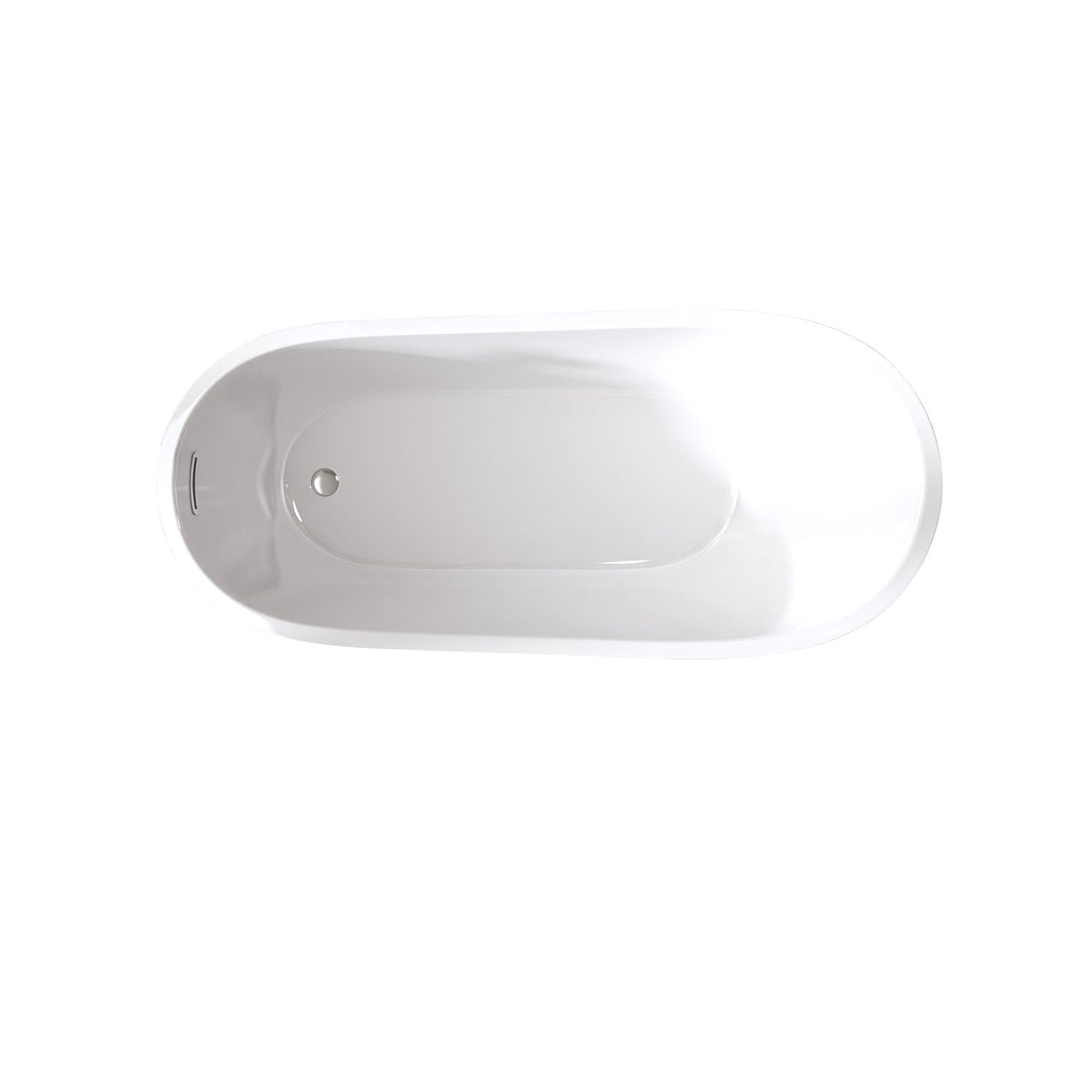 Freestanding white acrylic slipper bathtub by HouseOfZazla top-down view on Tampa Home & Garden Store