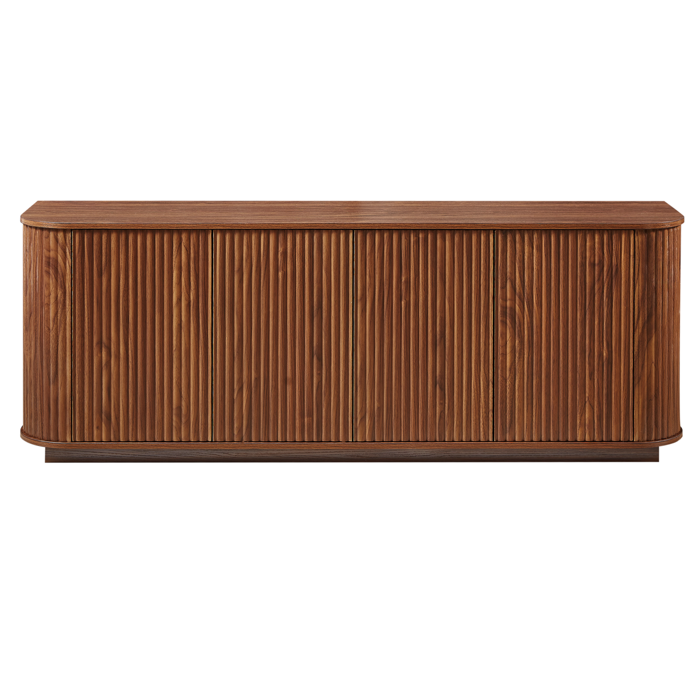 Sideboard storage cabinet TV stand with wave pattern in warm wood finish by HouseOfZazla on Tampa Home & Garden Store