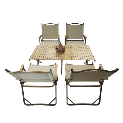Foldable Five Piece Dining Set and Four Chairs