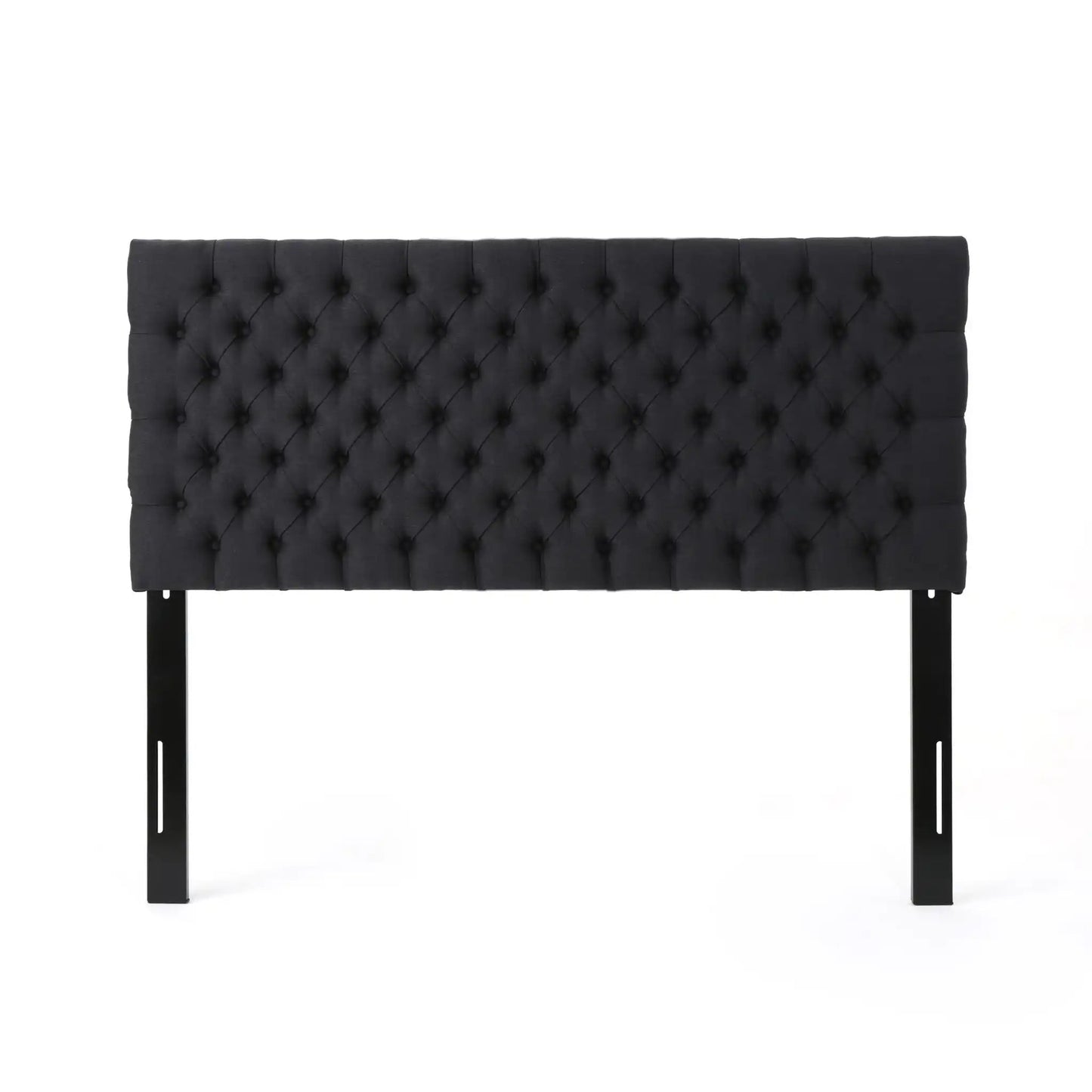 Annecy Contemporary Upholstered Headboard in black tufted fabric with button-tufted detailing on Tampa Home & Garden Store