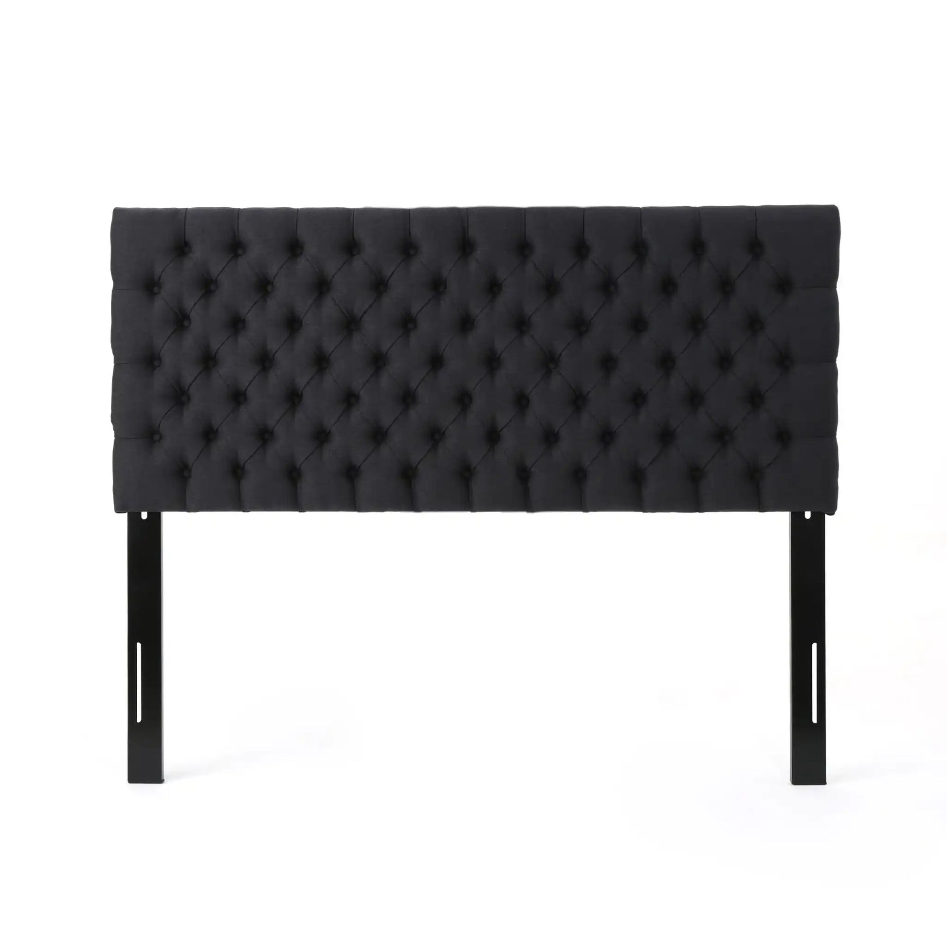 Annecy Contemporary Upholstered Headboard in black tufted fabric with button-tufted detailing on Tampa Home & Garden Store