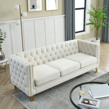 Upholstered Chesterfield Sofa for Living Room